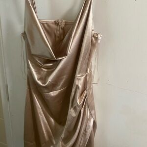 Glamorous Gold Satin Mini Dress